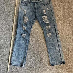 True Rock Bombers-105 Distressed Acid Wash Jeans Size 36
